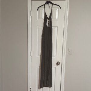 👑 NEVER WORN Chic Black Backless Maxi Dress — Size XL